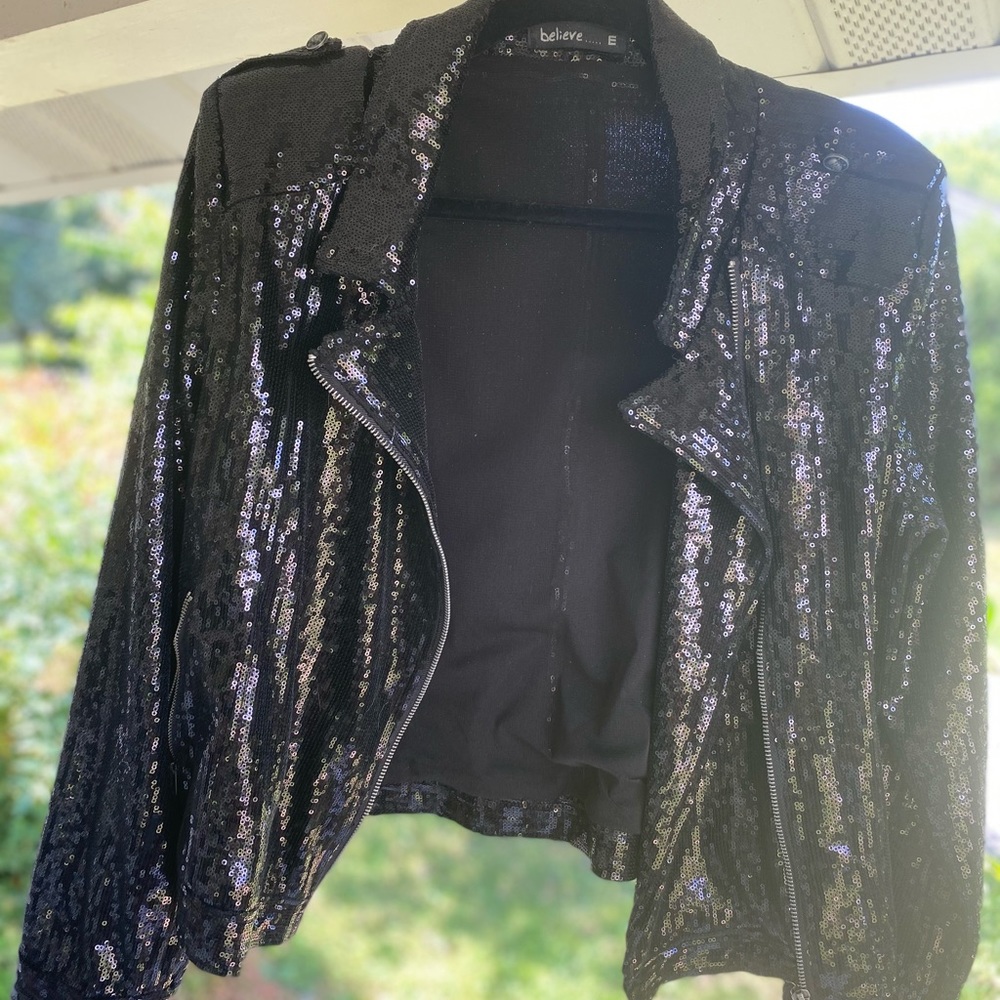 Black sequence Jacket